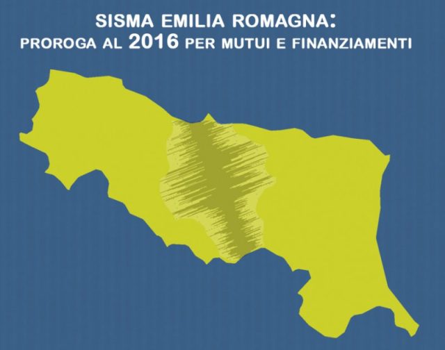 Sisma Emilia Romagna, proroga al 2016 per restituzione dei mutui da parte delle imprese