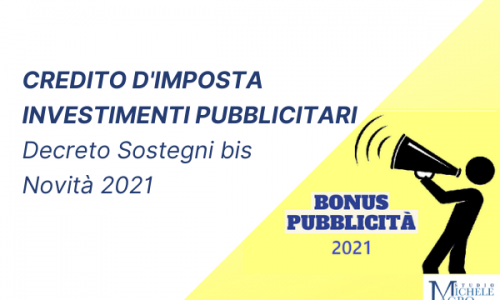 Bonus pubblicità 2021