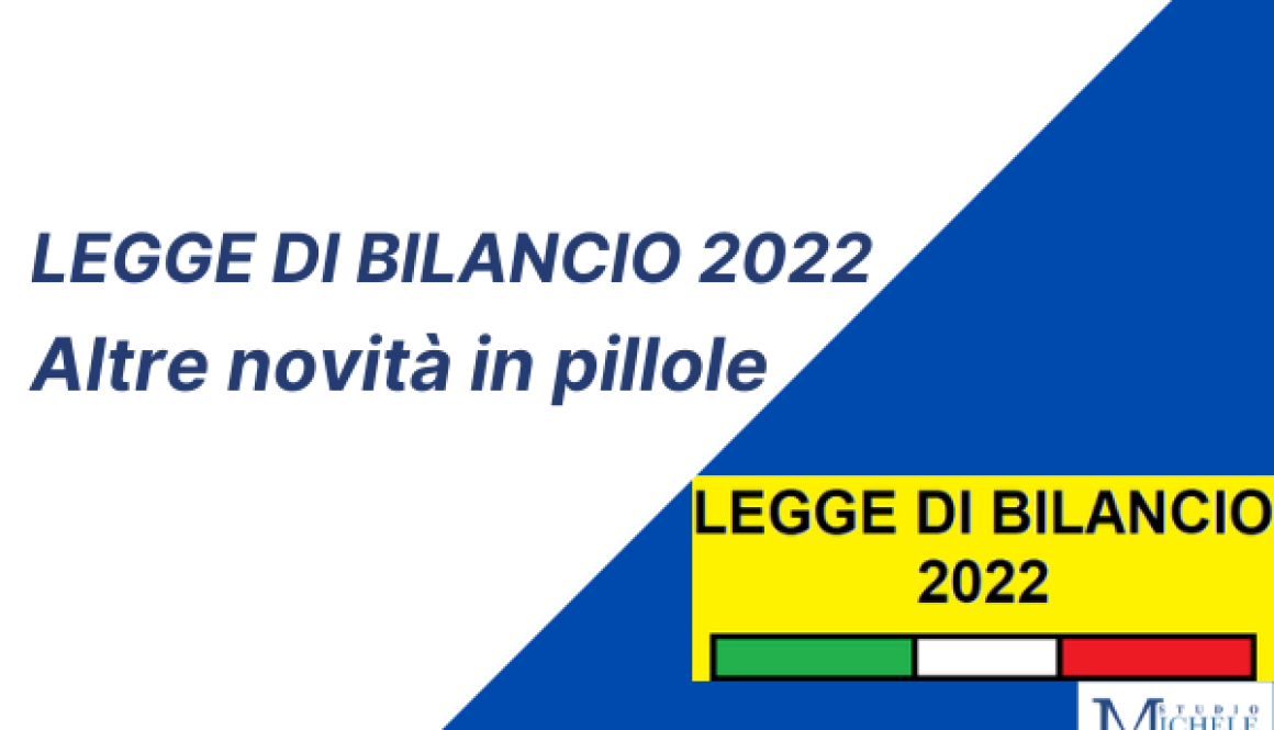 Legge di bilancio 2022